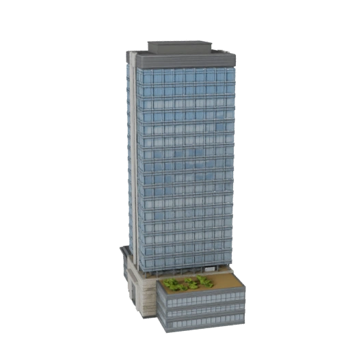 Torre Uffici Modello 3D per Unity - Asset di Gioco per Architettura