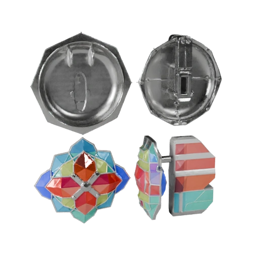 Geometric Decorative Pin 3D Asset for Game Engines