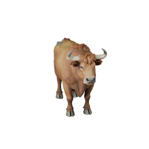 3D модель быка для Blender - PBR ресурс с текстурами | Бесплатно