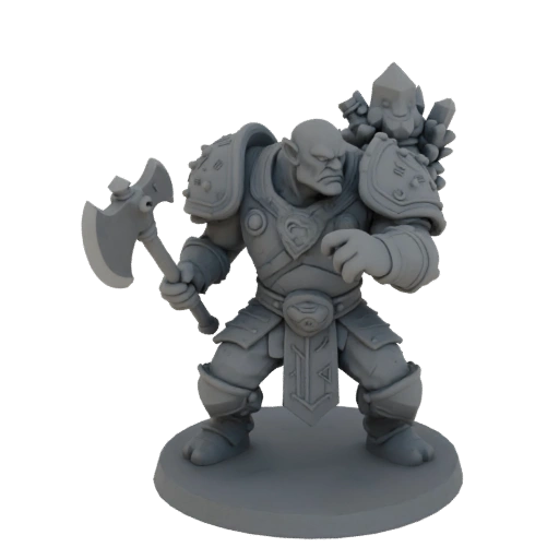 Фэнтези орк шаман миниатюра STL