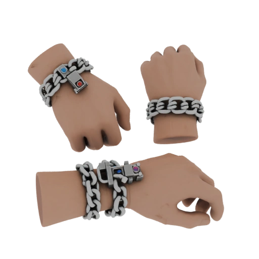 Cuff Bracelet 3D Asset for Studio Cabinet Hero Use