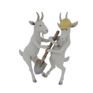 Козы с лопатой 3D модель