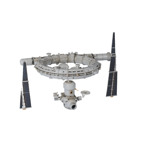 Unity Ready Research Space Station 3D Engine Asset