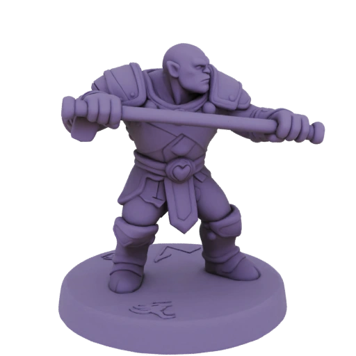 Фэнтези орк воин миниатюра STL - Прицеливание