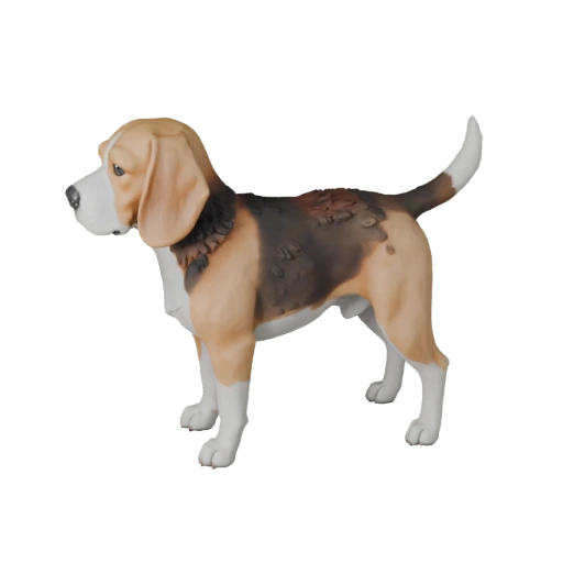 Высокополигональная 3D модель собаки породы бигль - Детальный STL ресурс для печати