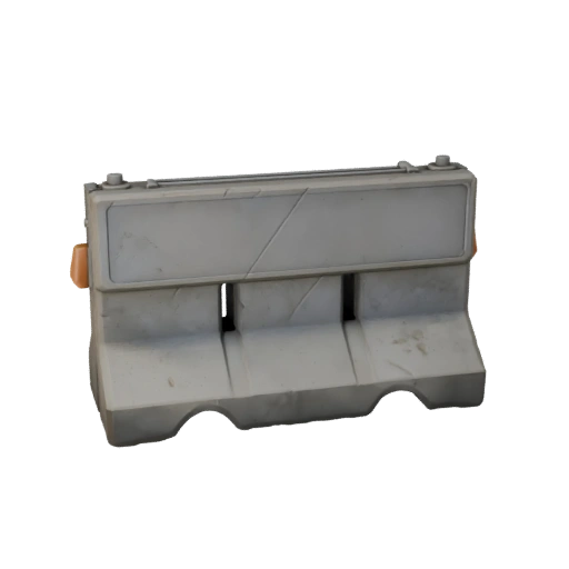 Temporary Traffic Barrier 3D Sim Asset for Studio Use