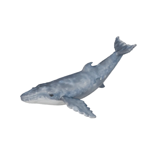 Реалистичная 3D модель синего кита - rigged PBR ассет для игр