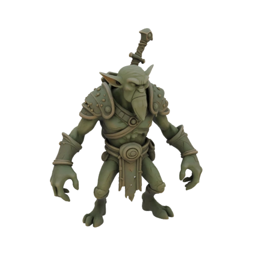 Фэнтези миниатюра шамана гоблина STL - Рой