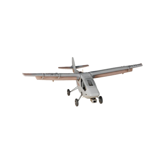 3D модель беспилотного летательного аппарата самолетного типа для Blender и игр - реалистичный