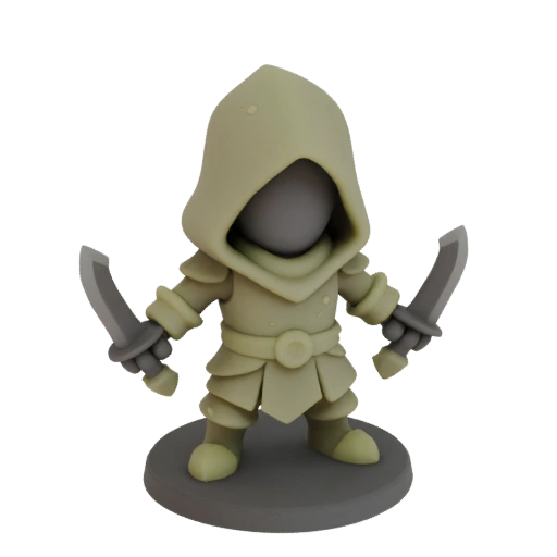 Средневековый Изгой Миниатюра STL - Стелс