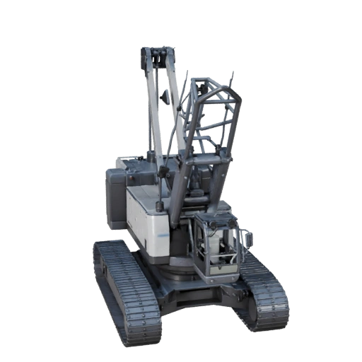 3D модель гусеничного крана для Blender и игр - PBR ассет