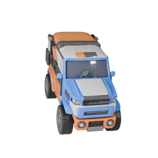 3D модель дрифт кара для Blender и игр - PBR ассет