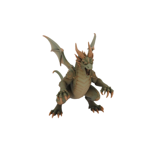 Фэнтези свирепый дракон воин миниатюра STL