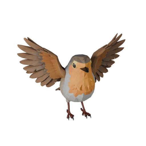 Высокополигональная 3D модель малиновки - Детальный STL ресурс для печати