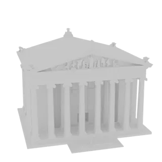 Древнегреческий храм 3D модель