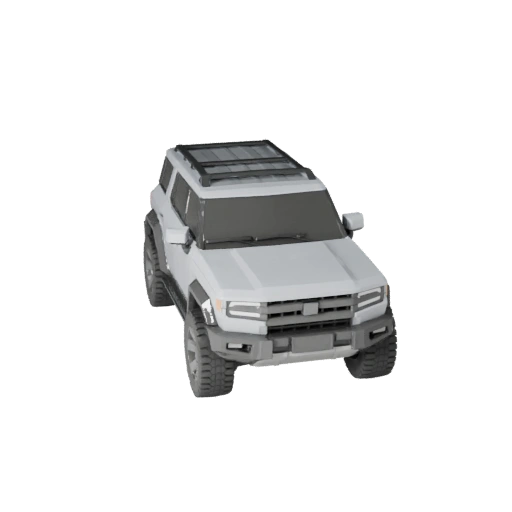 Низкополигональный роскошный внедорожник 3D модель для Unity и Unreal PBR Asset