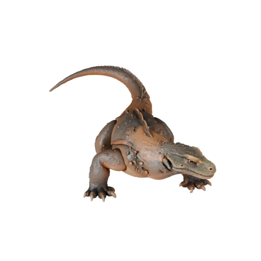 Мультяшный варан комодский 3D модель - Стилизованный ассет для анимации