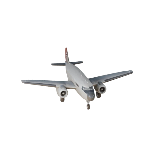 Винтажный авиалайнер 3D модель для Unity - Asset для реального времени