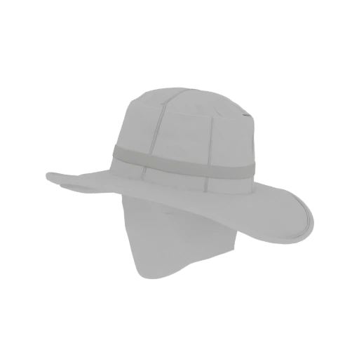 Wide Brim Hat STL 3D Asset for Resin and FDM Print