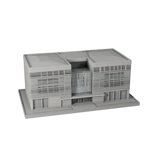 Printable Museum Building STL 3D Model - Scale Asset
