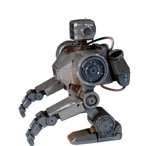 Detailed Crawler Service Robot 3D Asset for Studio