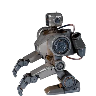Детализированная 3D модель сервисного робота-вездехода для студии
