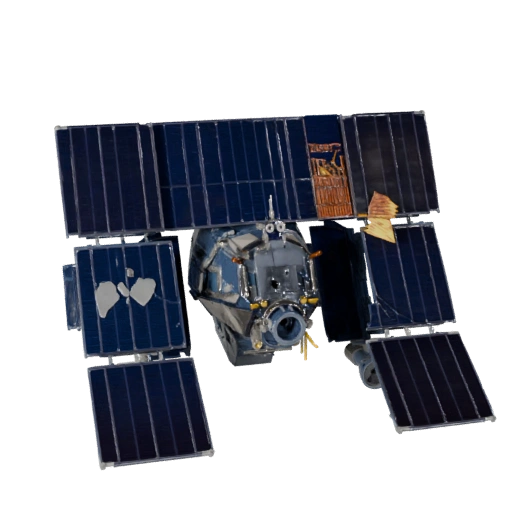 Готовый к игре 3D-модель спутника для использования в реальном времени, PBR-ресурс