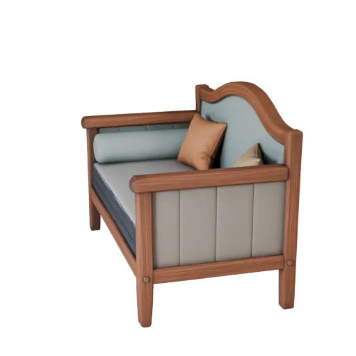 Детализированная 3D-модель Платформа Деньбеда, крупный план, с чистой топологией и PBR-шейдингом на кровати.