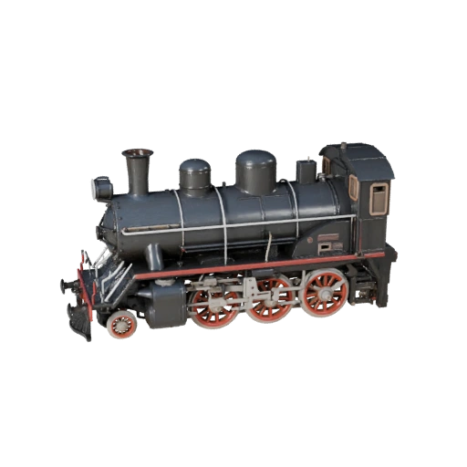 3D модель паровоза для Blender и игр - Реалистичный