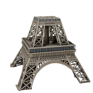 3D модель Эйфелевой башни - Реалистичный ассет для архитектурной визуализации