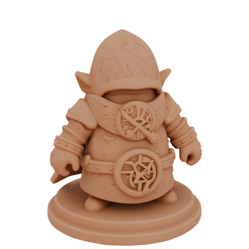 Средневековый гном убийца миниатюра STL - Охрана