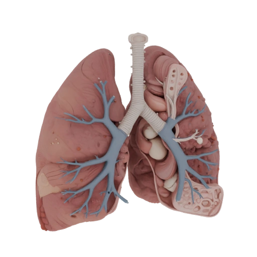 Realistic Vascular Lung 3D Studio Asset for Cinema
