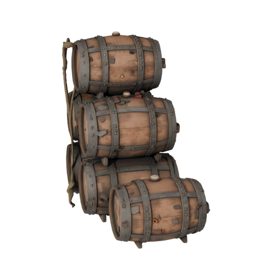 Detailed Weathered Barrel 3D Hero Asset for Studio