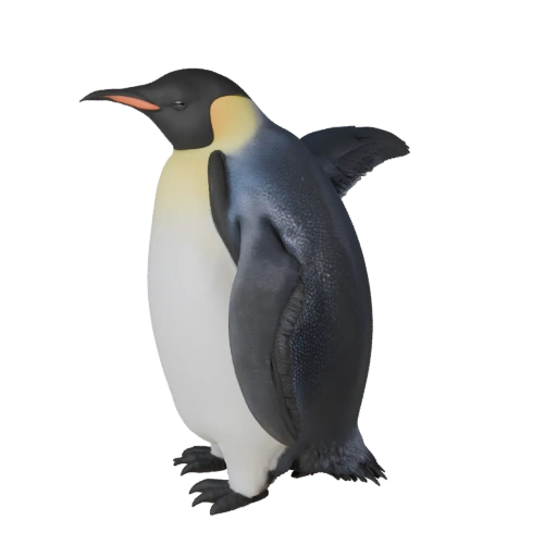 Императорский пингвин 3D модель для Blender - PBR ассет с текстурами
