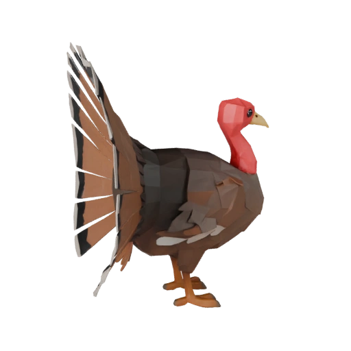 Низкополигональная 3D модель индейки - Игровой ассет для Unity с FBX | Бесплатно
