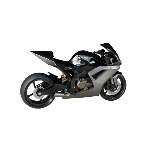 Низкополигональный спортивный мотоцикл 3D модель для Unity и Unreal