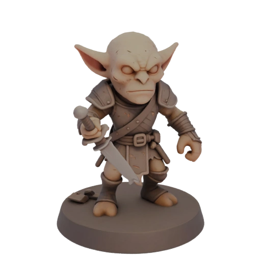 Средневековый Гоблин Воин Миниатюра STL