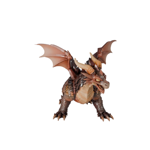 Низкополигональный грозовой дракон 3D модель - игровой ресурс Unity с FBX