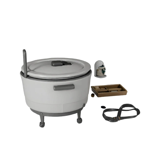 Modern Laundry Basket 3D Layered Asset for Builders