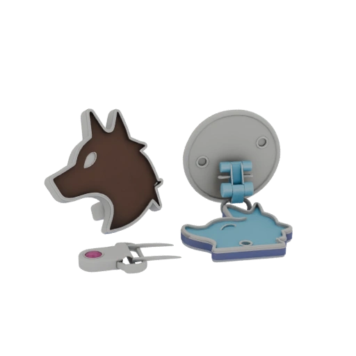 Animal Motif Lapel Pin 3D Asset for Resin Printers