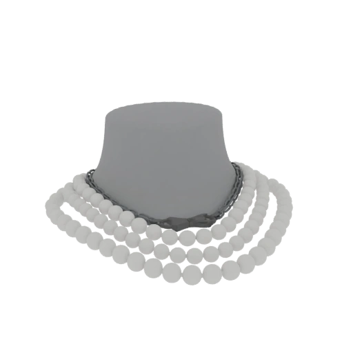 Layered Pearl Necklace 3D Asset for Studio Catalogs