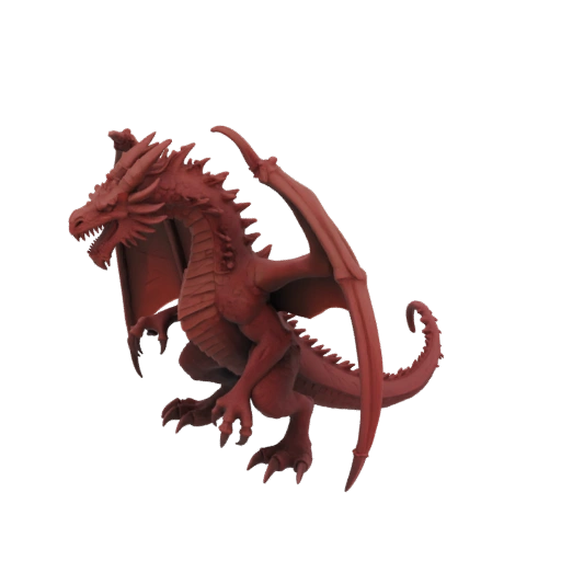 Фэнтези Разъяренный Дракон Босс Миниатюра STL