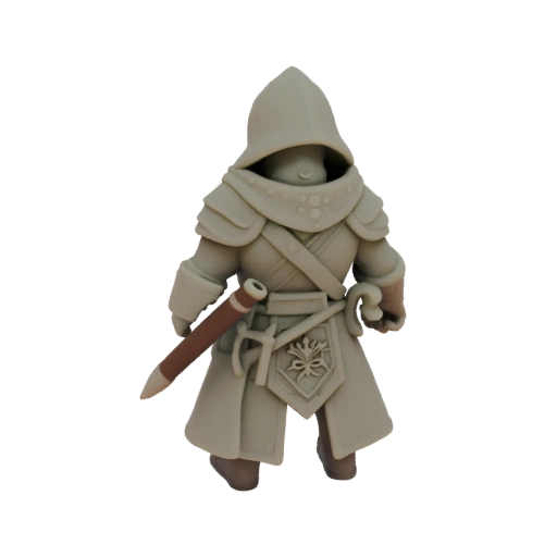 Средневековый гном убийца миниатюра STL