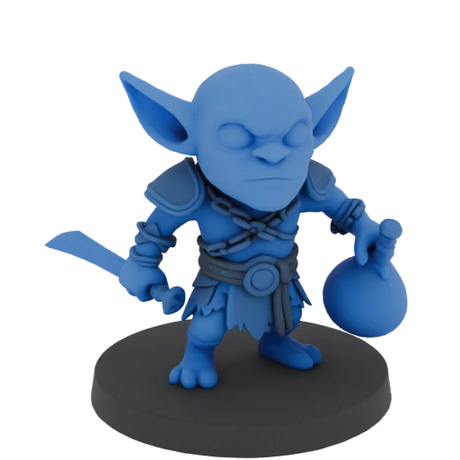 Фэнтези гоблин шаман миниатюра STL - Rush
