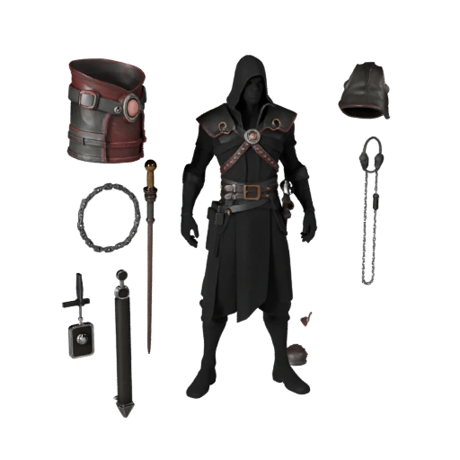 Фэнтези Убийца Персонаж - с ригом