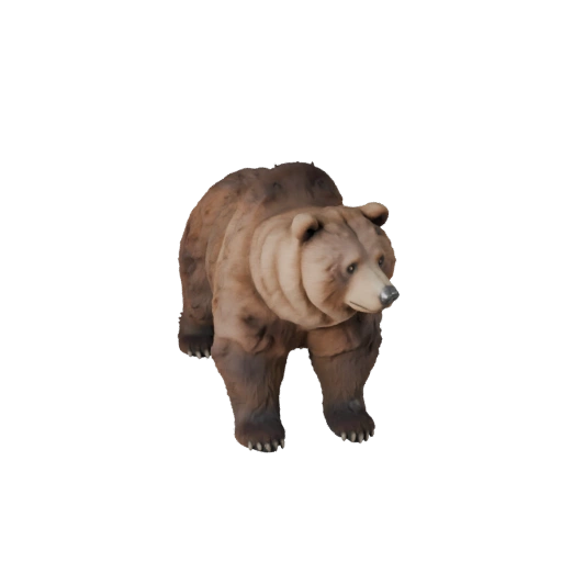 3D модель медведя гризли для Blender - PBR ресурс с текстурами