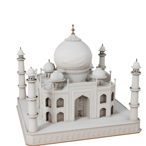 Стилизованная 3D модель Тадж-Махала - Игровой ассет для архитектуры