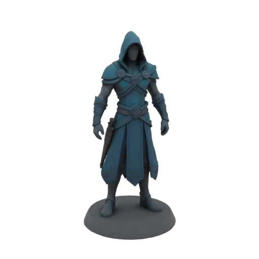 Миниатюра убийцы темного эльфа в стиле темного фэнтези STL