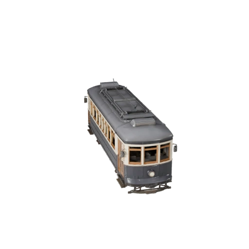 Винтажный трамвай 3D модель для Unity - Рендеринг в реальном времени