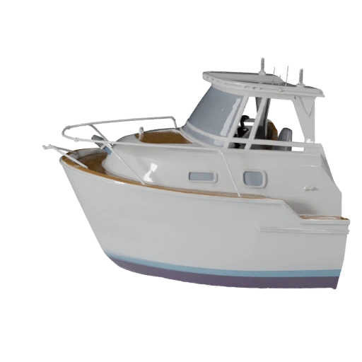 Высокополигональная 3D модель рыболовного судна для студийных рендеров